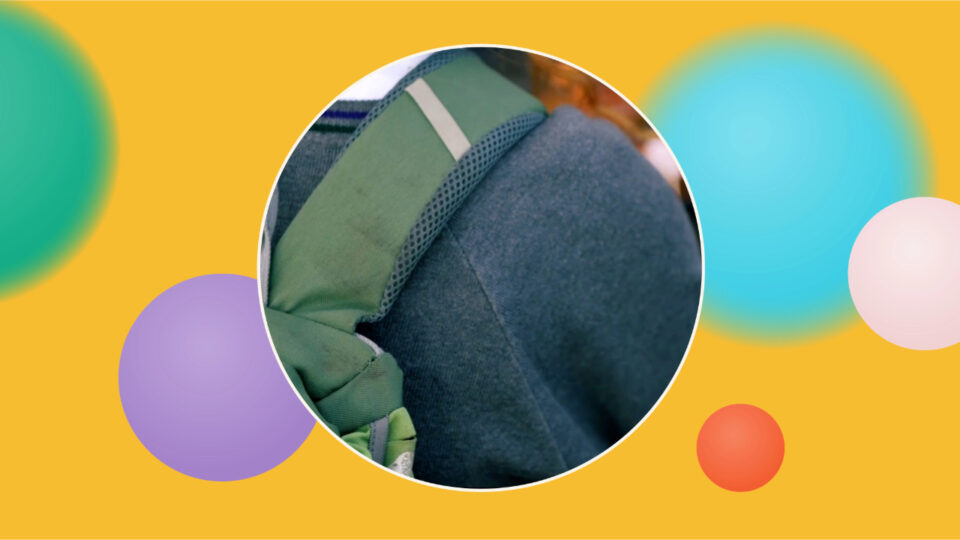 A close up view of a rucksack