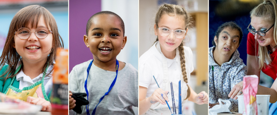 An image of different children who are supported by BBC Children in Need