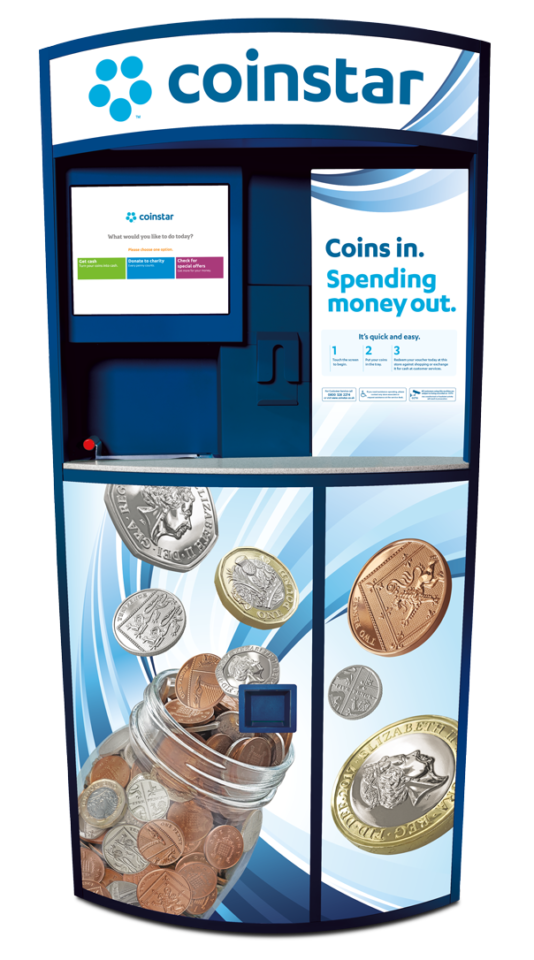 An image of th Coinstar machine