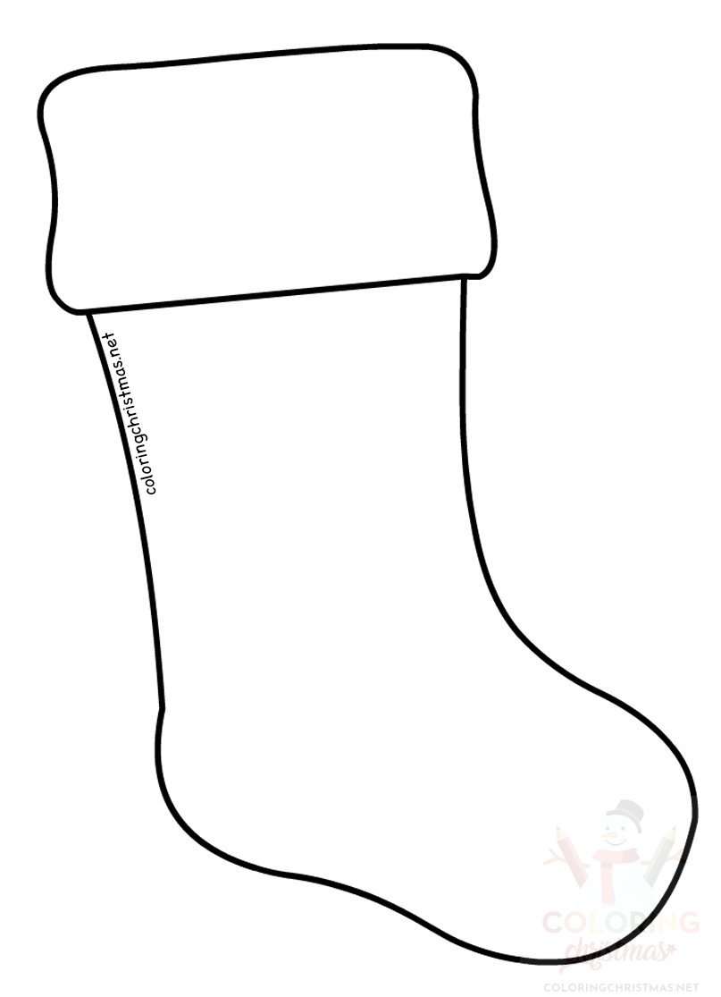 Free Printable Christmas Stocking Pattern Cut It Out And Tape It Together.