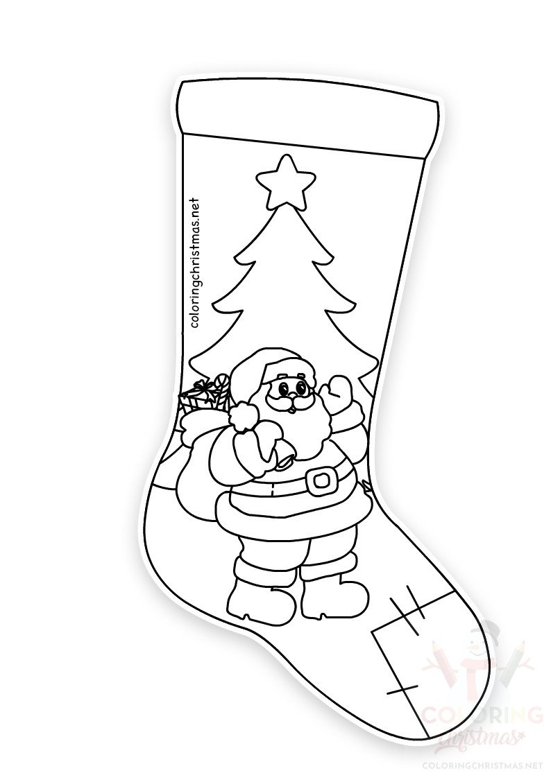 christmas stocking coloring
