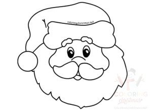 santa claus simple portrait coloring page  coloring christmas