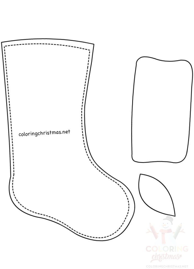 Christmas stocking pattern Paper Stocking Craft Coloring Christmas