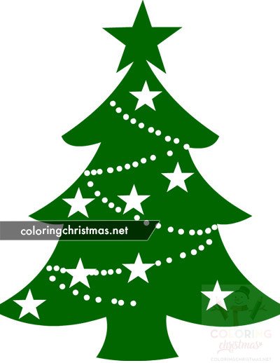 silhouette christmas tree